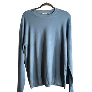 Zara Navy Knit crew neck Top size M